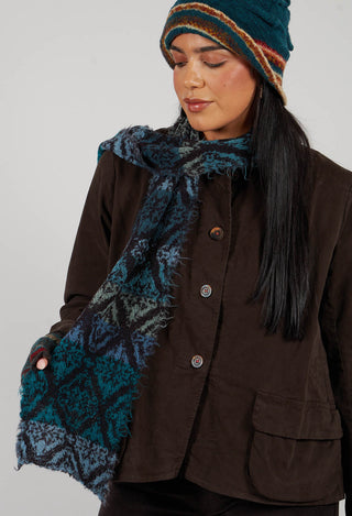 Tama Wool Scarf in Turquoise