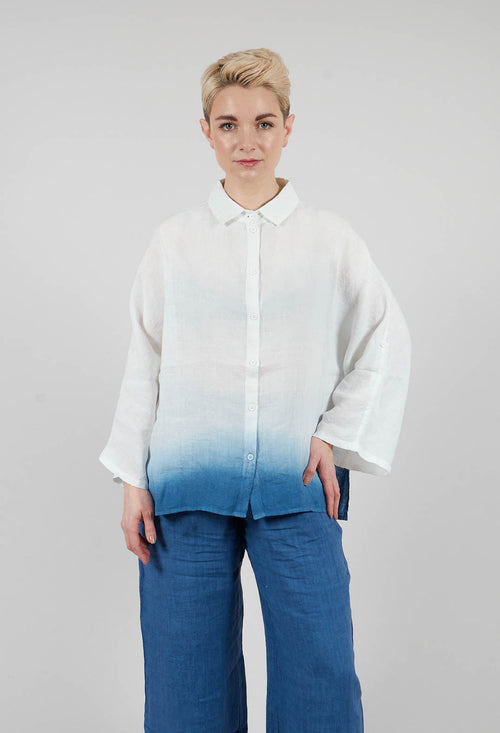 Tege Blouse in Blue Dip Dye