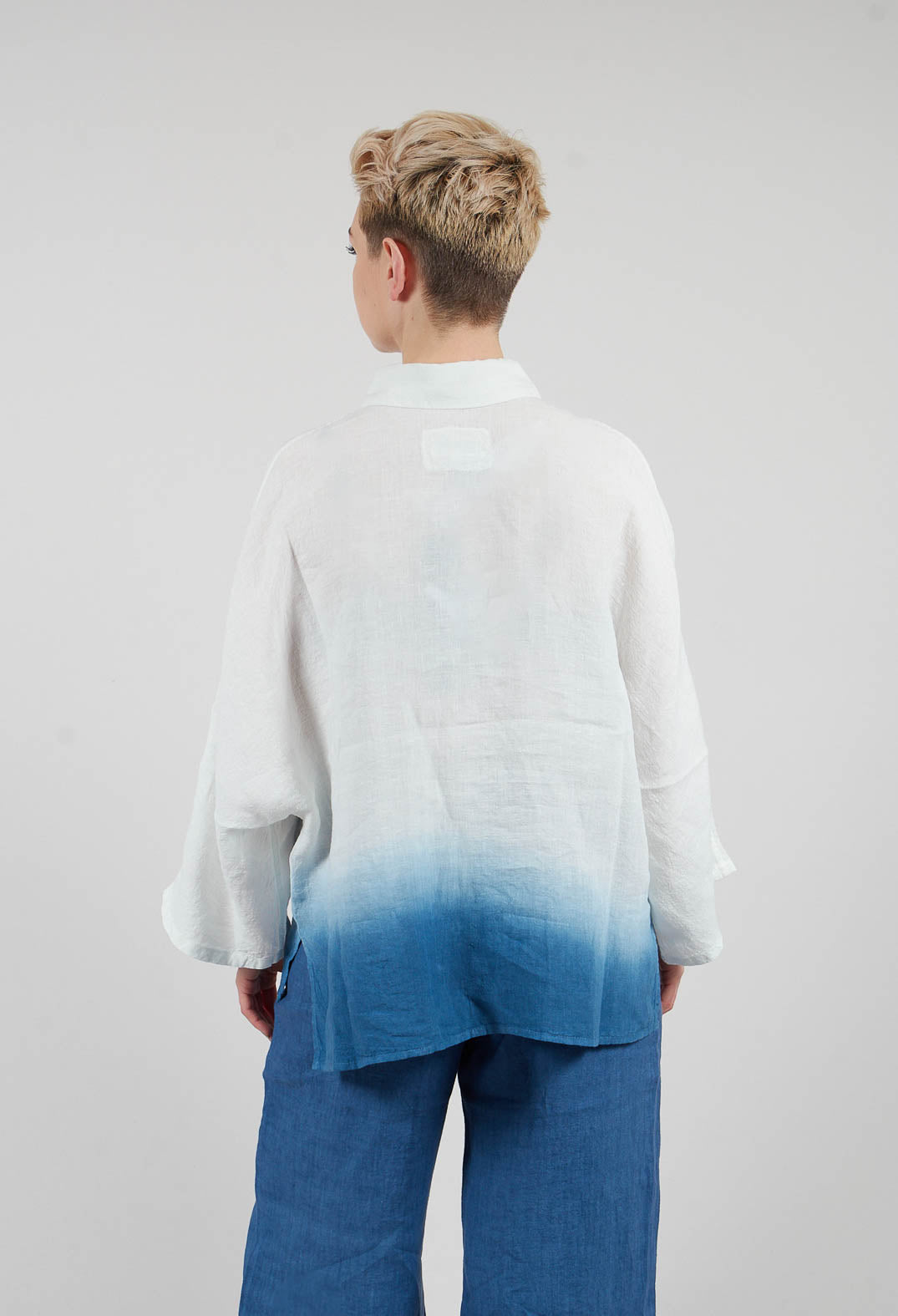 Tege Blouse in Blue Dip Dye