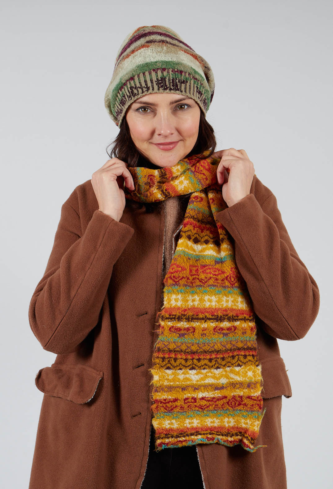 Textile Wool Scarf in Apricot