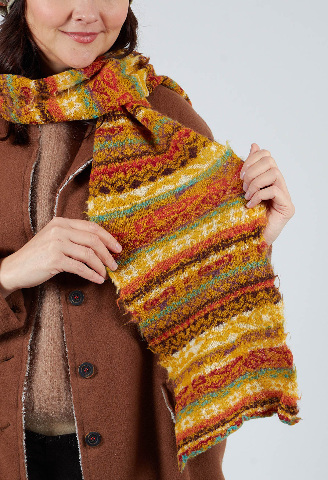 Textile Wool Scarf in Apricot