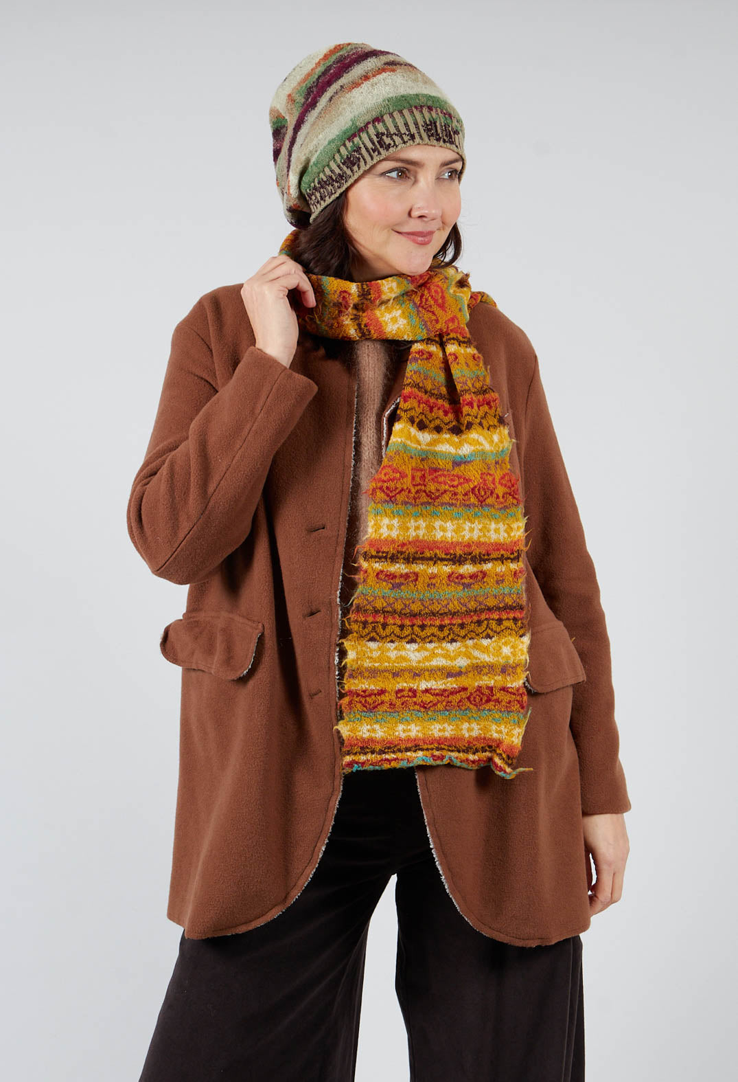 Textile Wool Scarf in Apricot