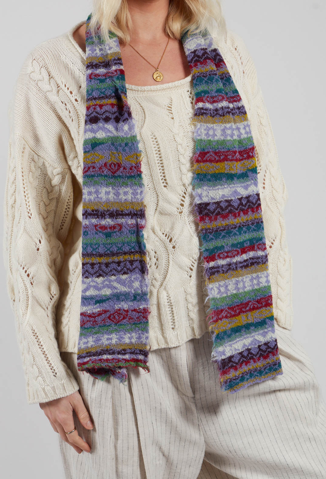 Textile Wool Scarf in Iris