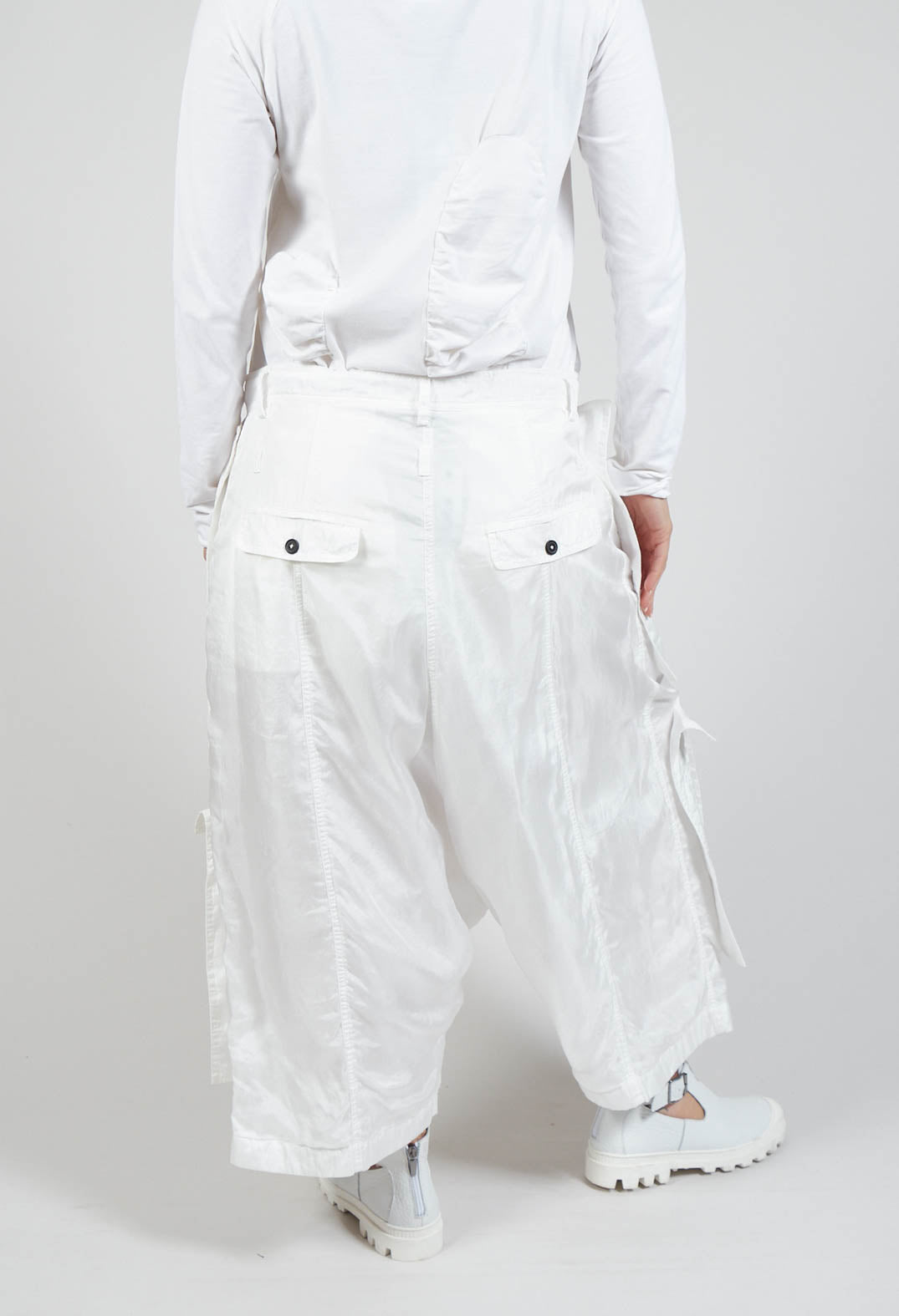 Textured Culottes in White