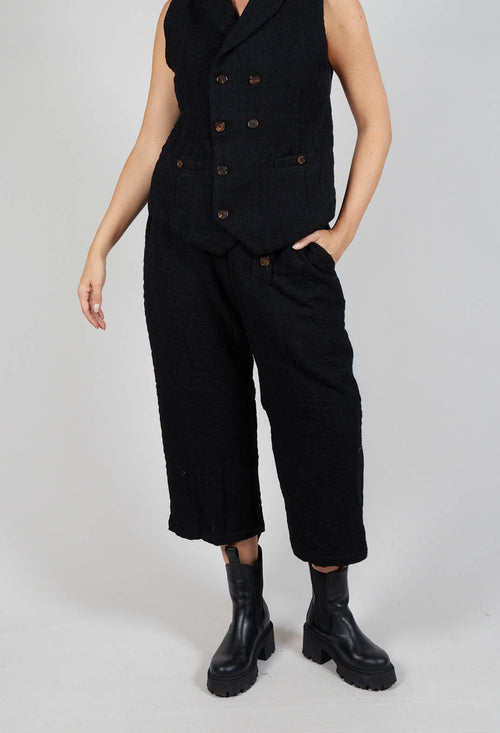 Textured Trousers in Black