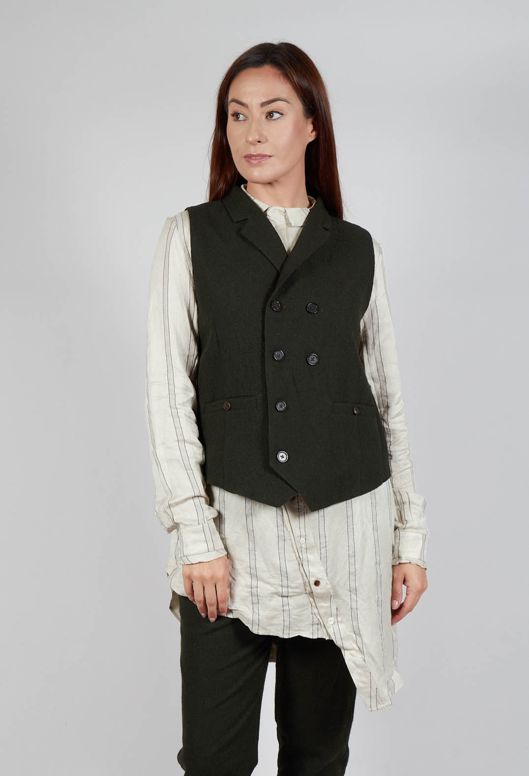 Textured Waistcoat in Green