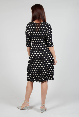 Three Quarter Sleeve Smash Dress in Elliptical Spot