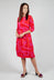 Three Quarter Sleeve Smash Dress in Pink Tuscon