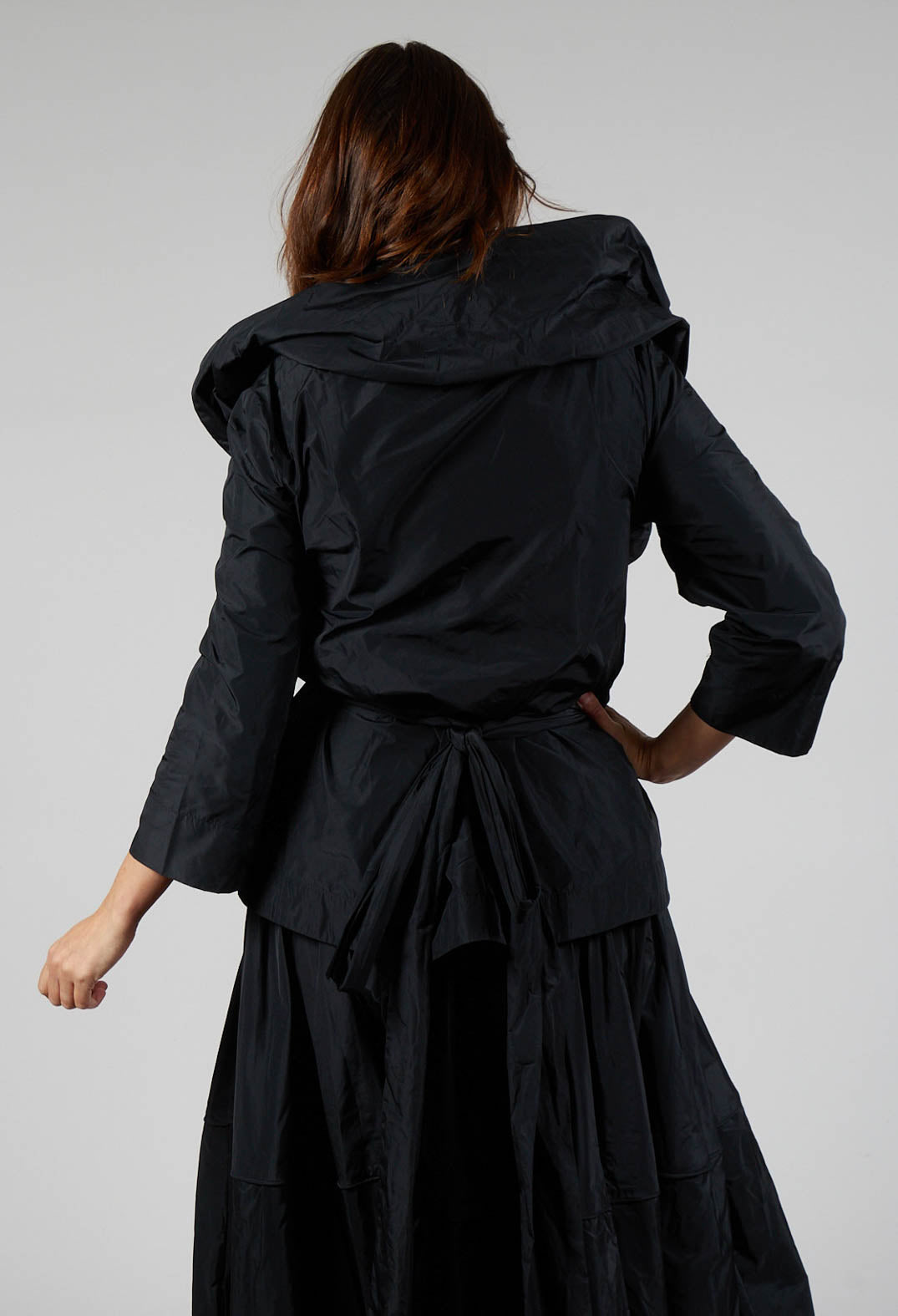 Tiered Jacket in Black