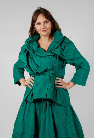 Tiered Jacket in Green