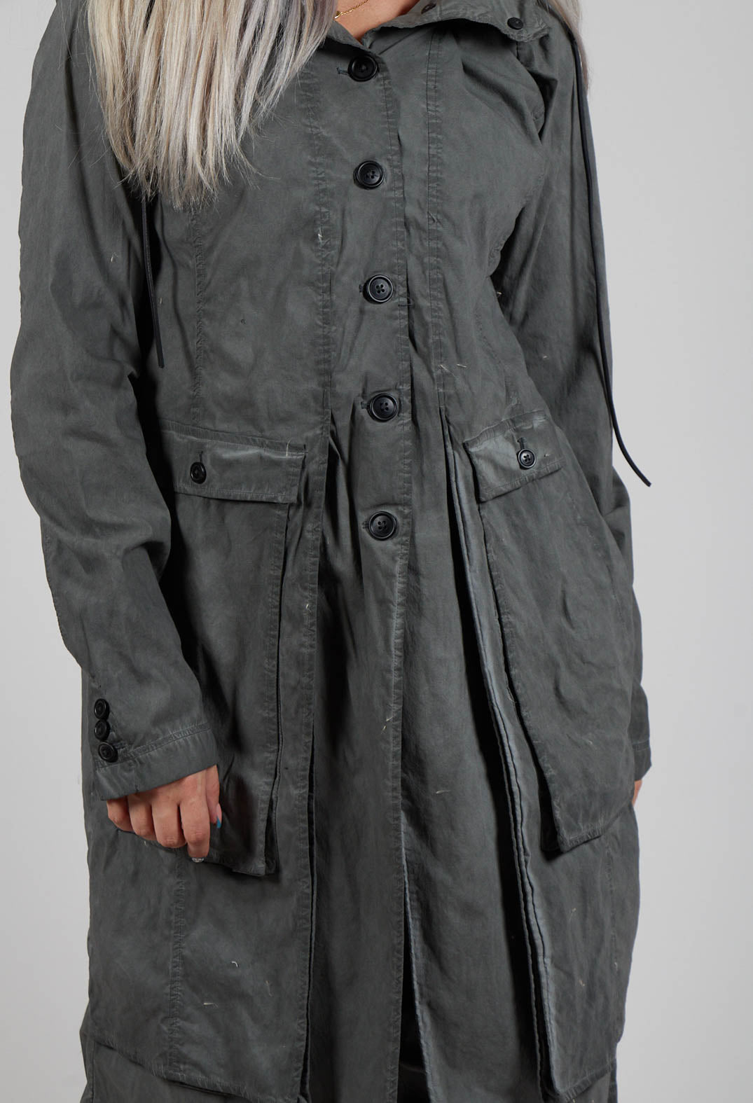 Trench Coat in Pencil Cloud