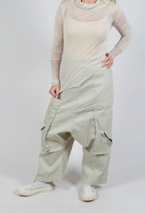 Trousers with Bleached Stitching in Eraser