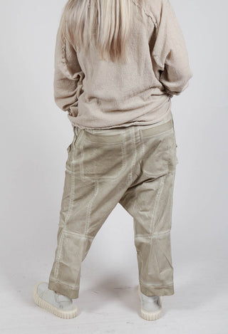 Trousers with Pull Toggle Waist in Eraser