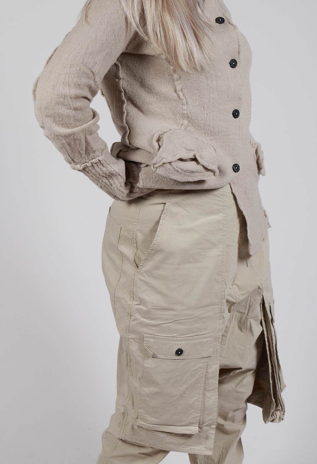 Trousers with Statement Pockets in Eraser