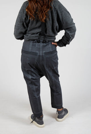 Trousers with Suspenders in Coal Cloud