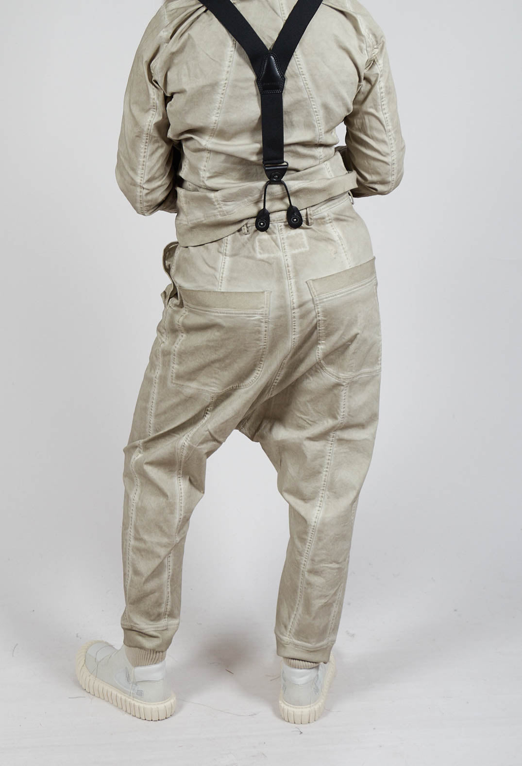 Trousers with Suspenders in Eraser