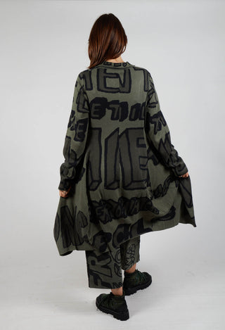 Tulip Hem Coat in Camp Jacquard