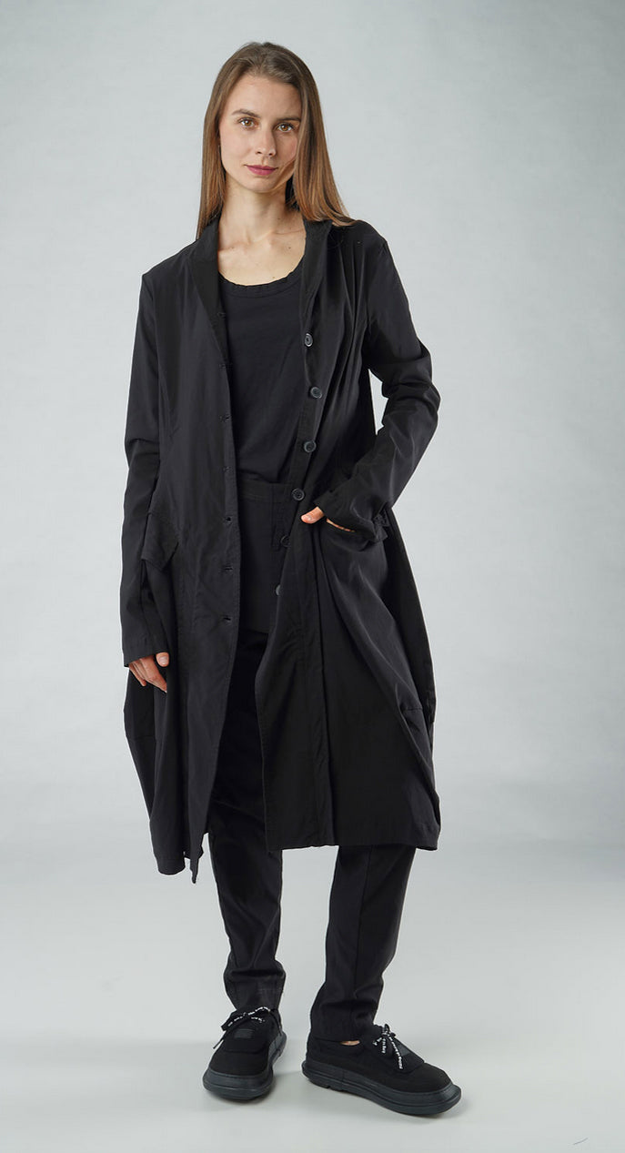 PRE-ORDER - Tulip Hem Coat in Malibu Tulip Hem Coat in Malibu (Pictured in Black)