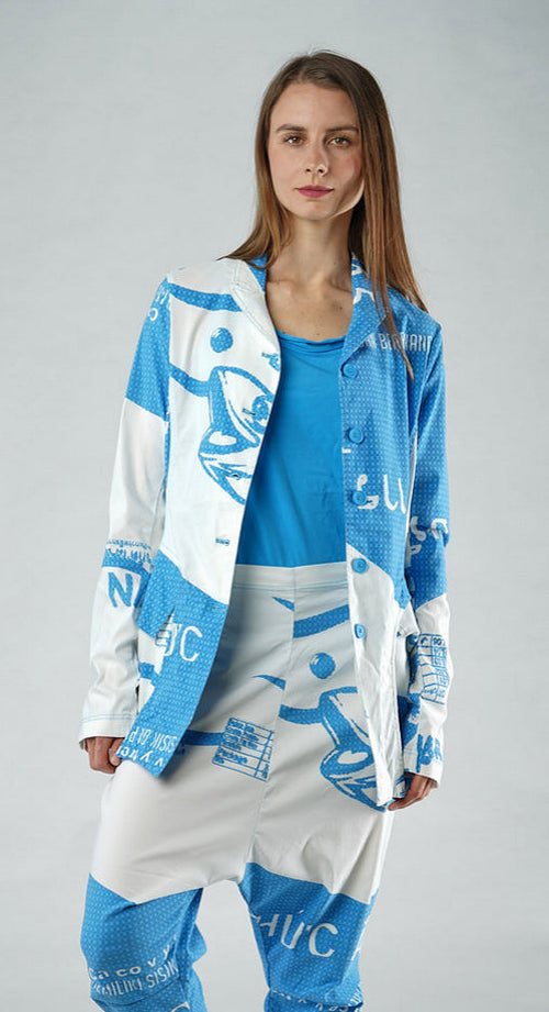 PRE-ORDER - Tulip Hem Jacket in Malibu Print Tulip Hem Jacket in Malibu Print