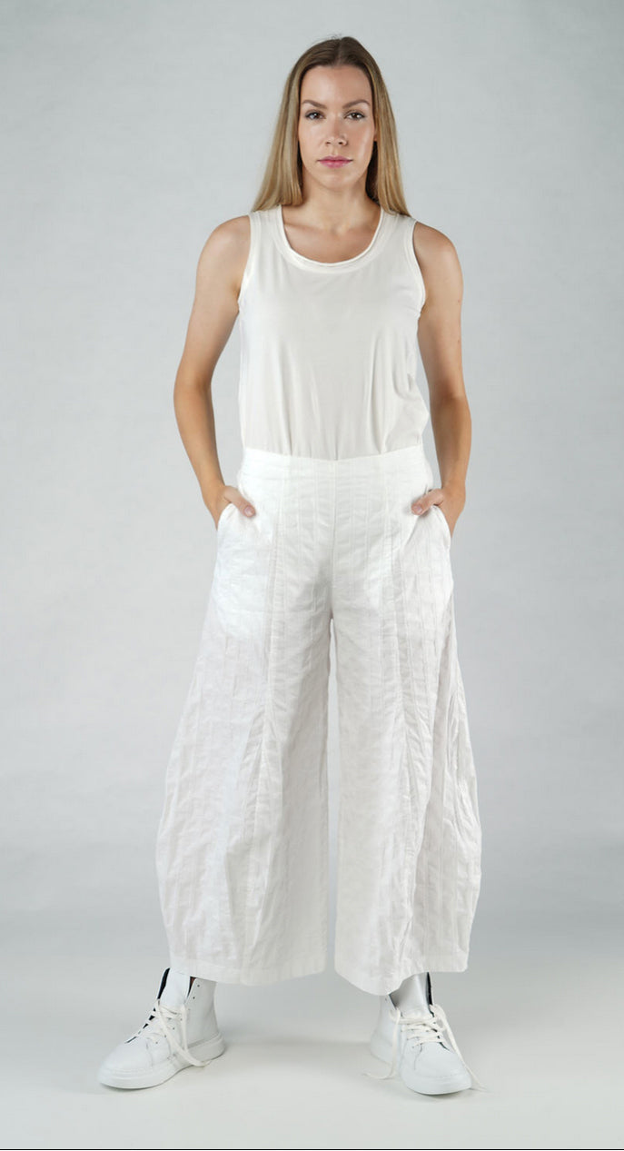 PRE-ORDER - Tulip Hem Trousers in Offwhite