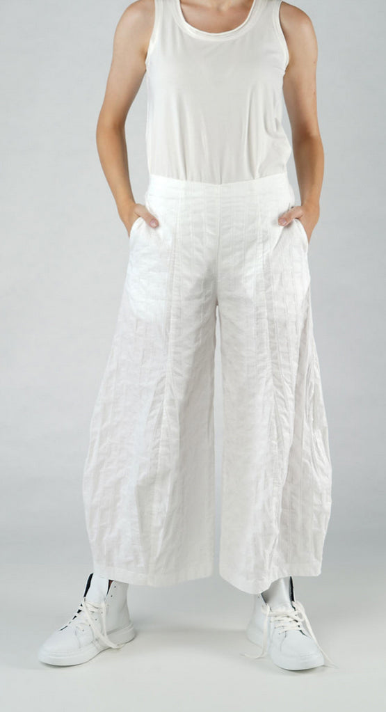 PRE-ORDER - Tulip Hem Trousers in Navy (Pictured in Offwhite)