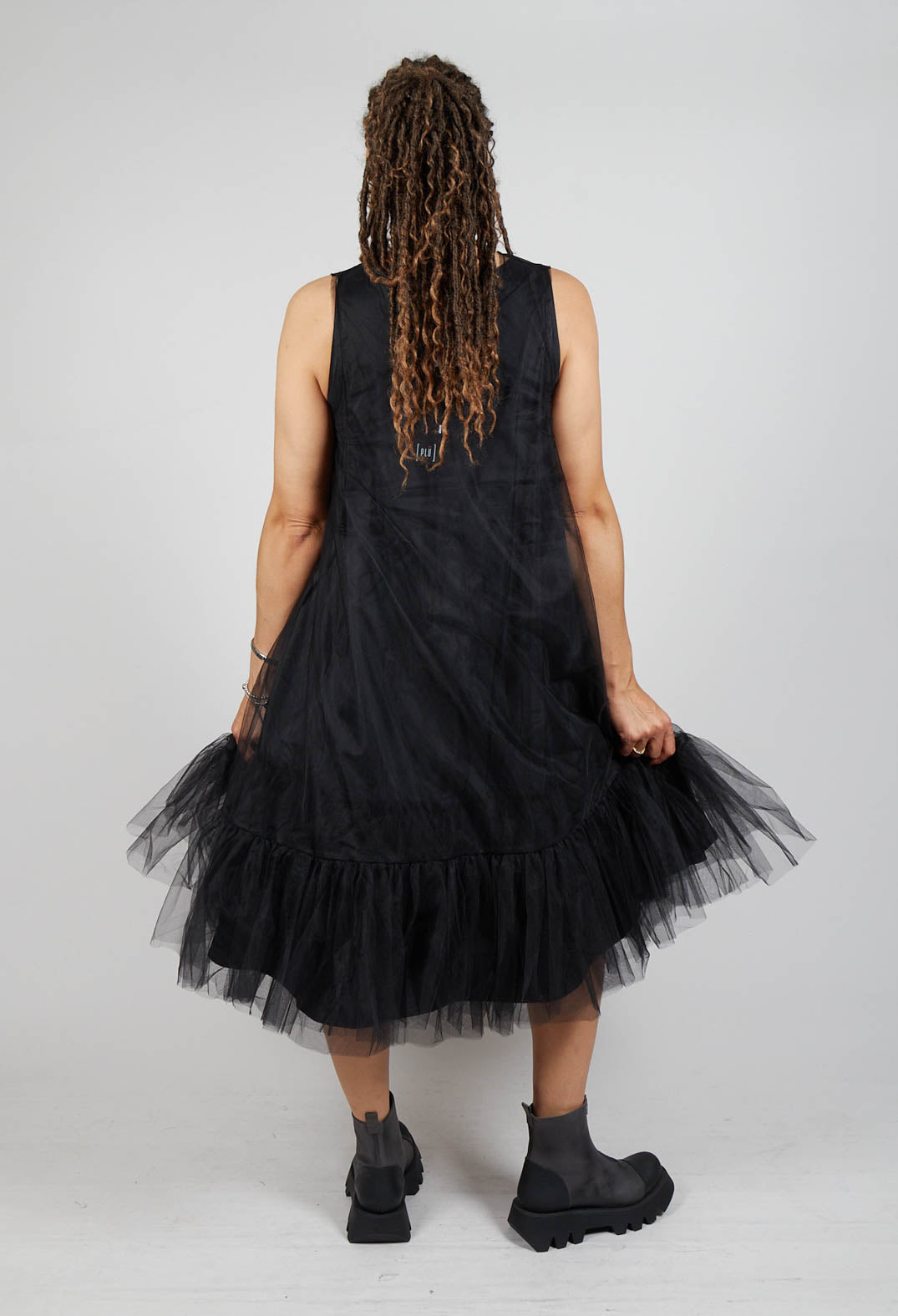 Tutu Mesh Dress in Black