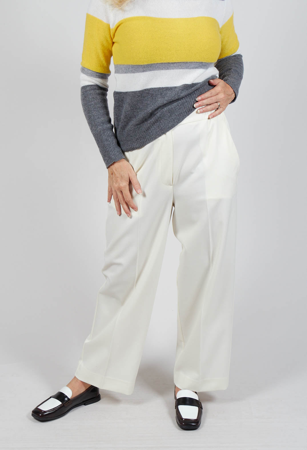 Twill Trousers in Cream