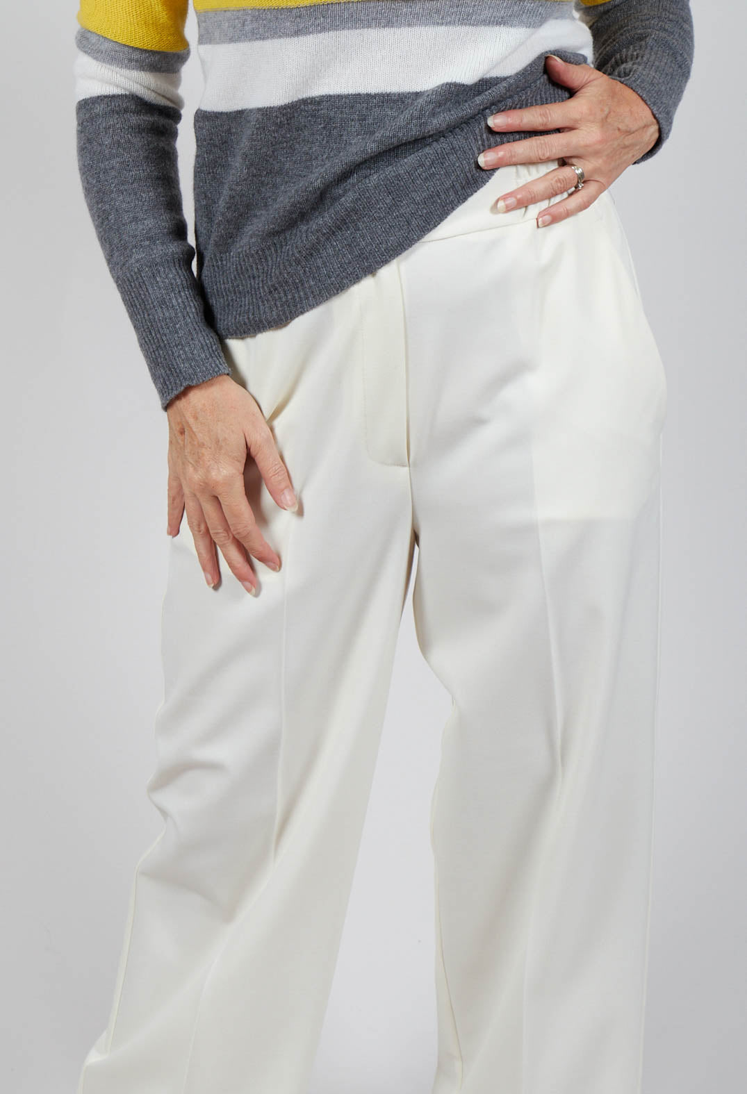 Twill Trousers in Cream