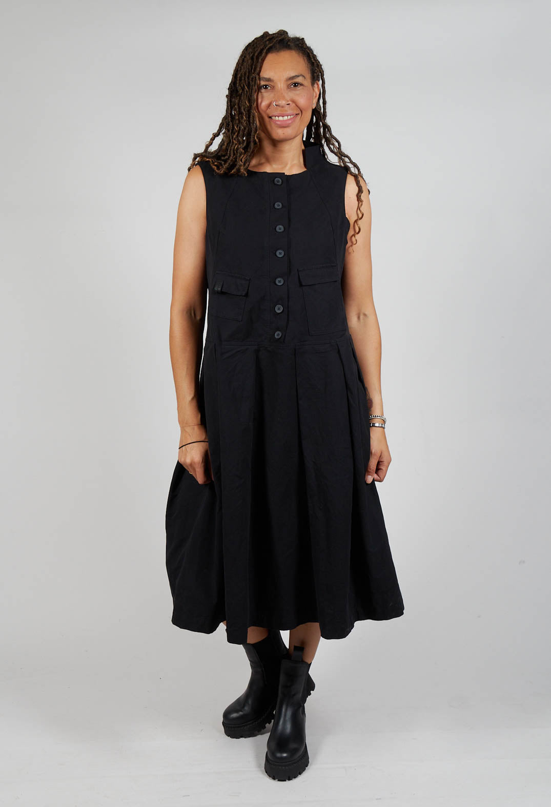 Utility Style Dress in Black