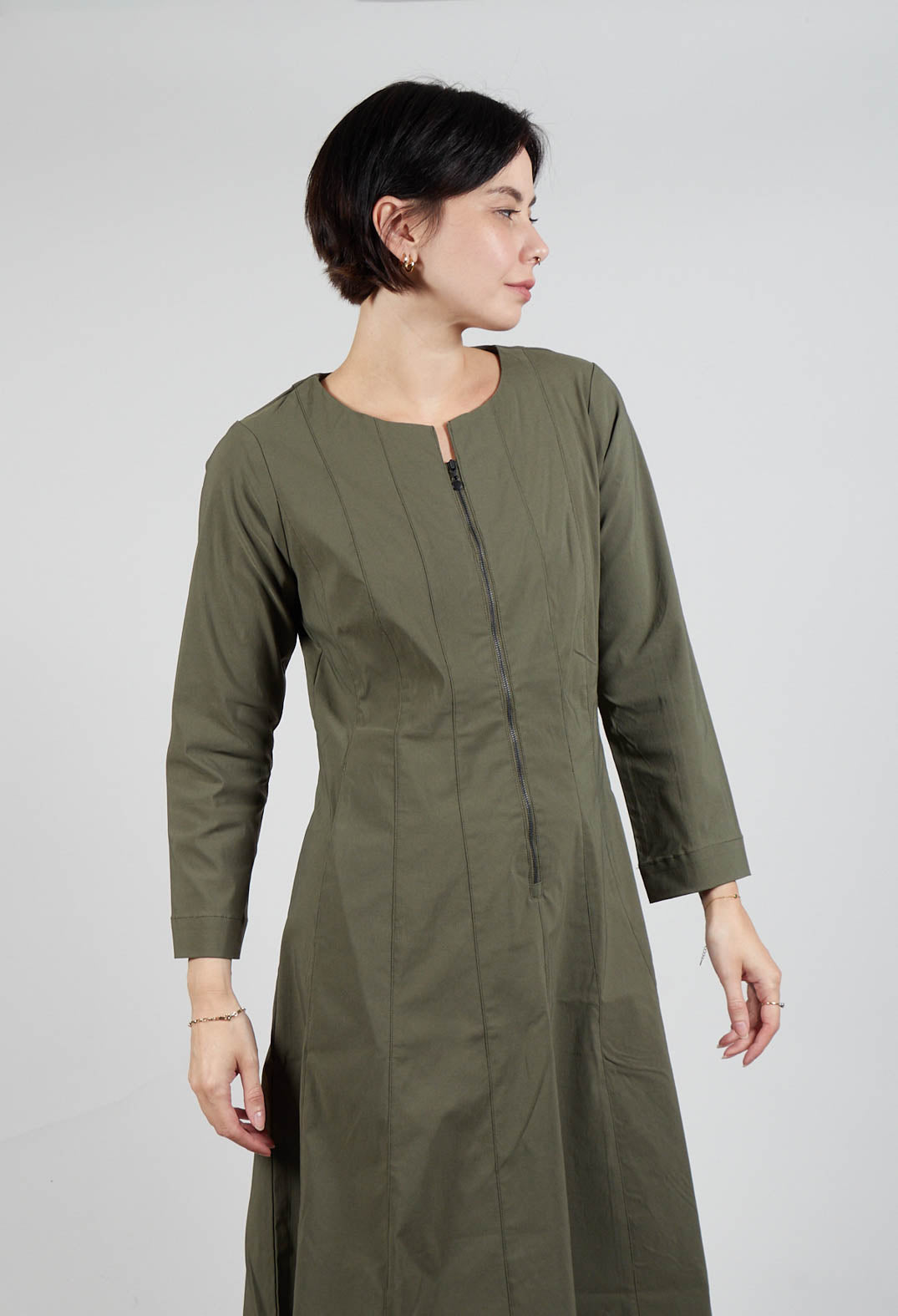 Utility Style Dress in Khaki