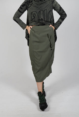 Utility Style Pencil Skirt in Camp