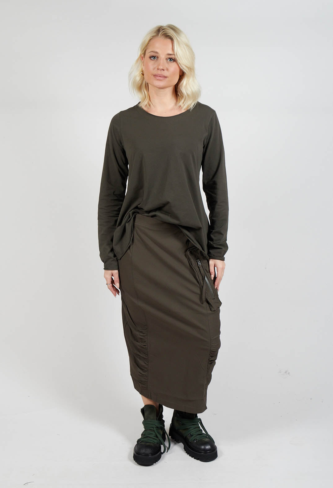 Utility Style Pencil Skirt in Jungle