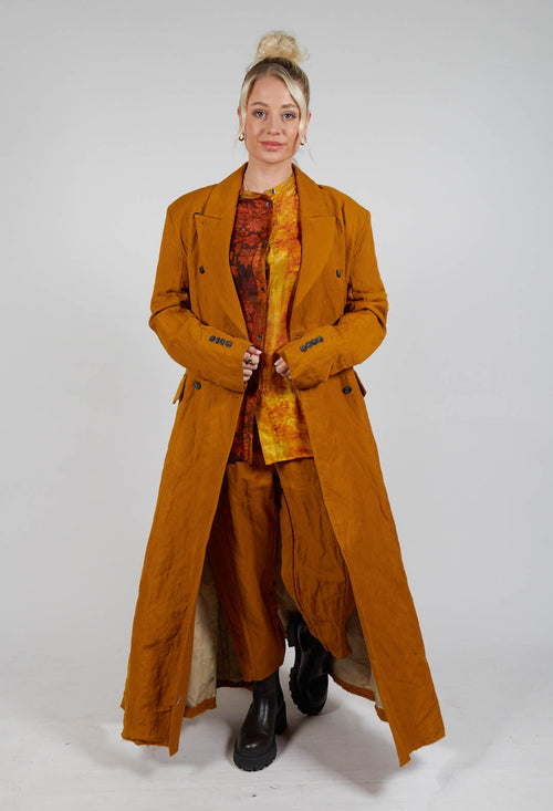 Utility Trench Coat in Tumeric