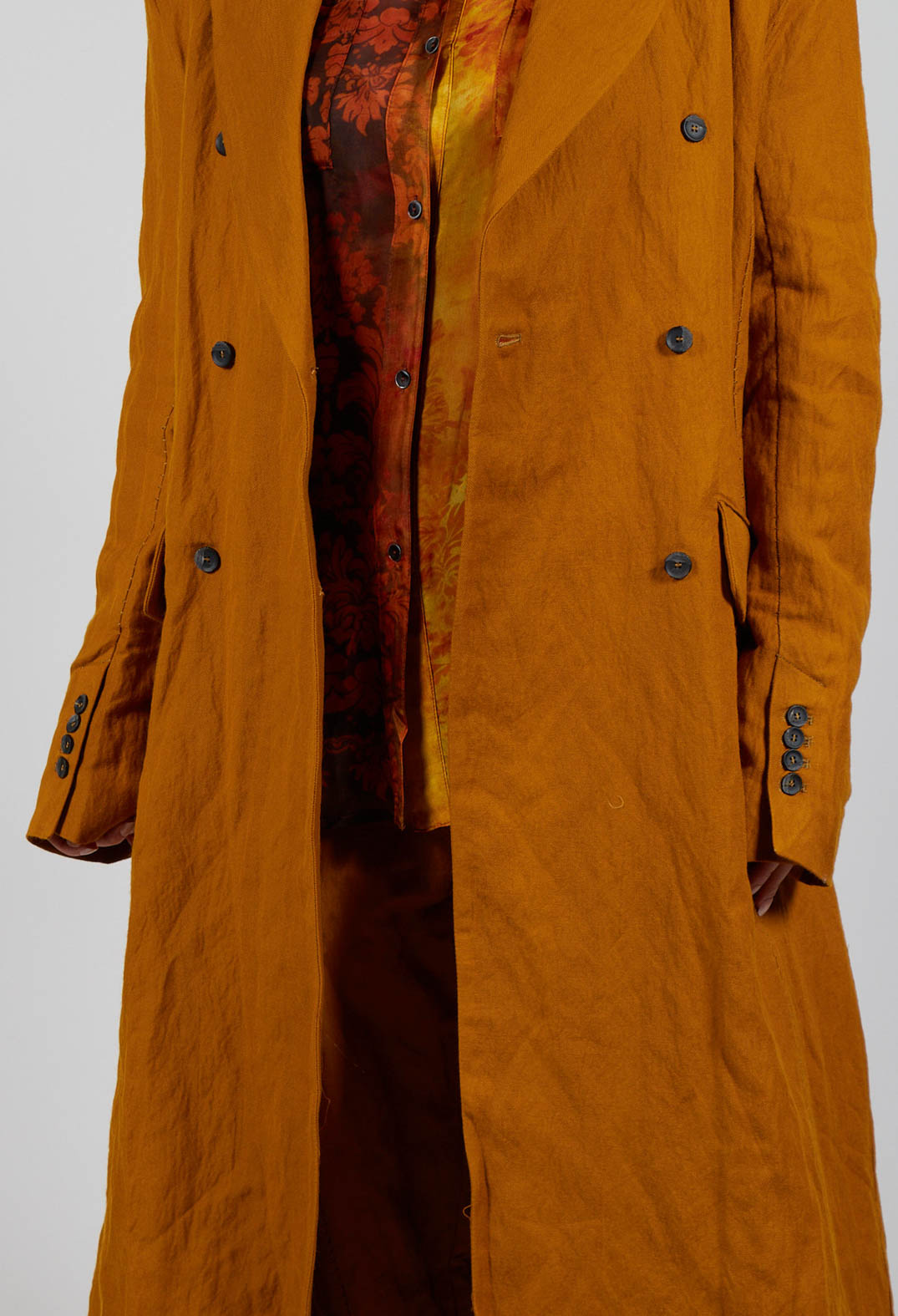 Utility Trench Coat in Tumeric