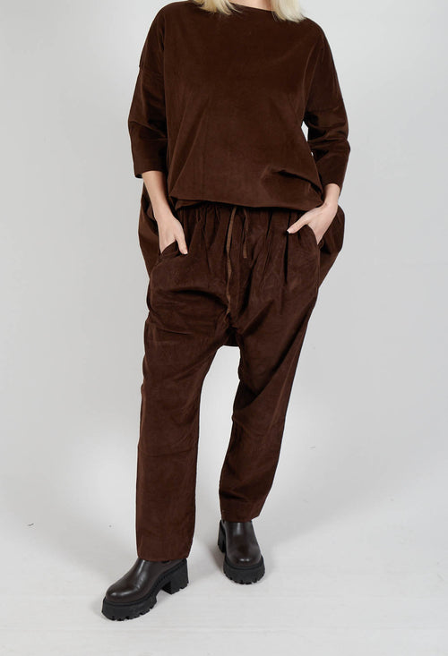 Velevt Braghe Trousers in Coffee