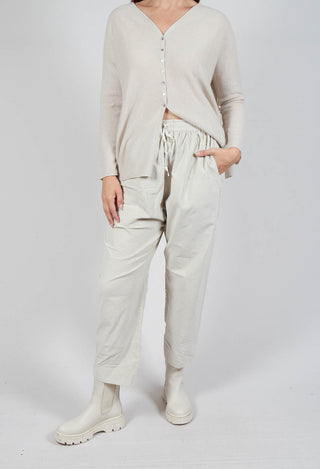 Velevt Braghe Trousers in Off White