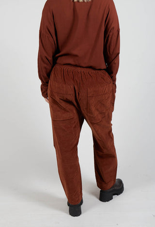 Velevt Braghe Trousers in Rust