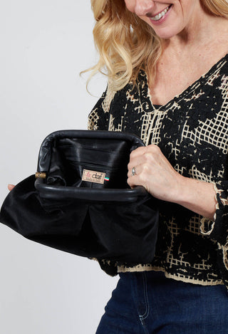 Velluto Liscio Bag in Nero