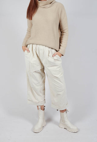 Velvet Bragoni Trouser in Off White