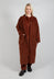 Velvet Long Coat in Rust