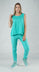 PRE-ORDER - Vest Top with Drawstring Hem in Black (Pictured in Aqua)