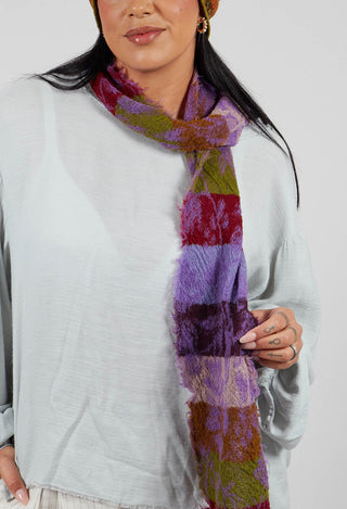 Vibrant Wool Scarf in Iris