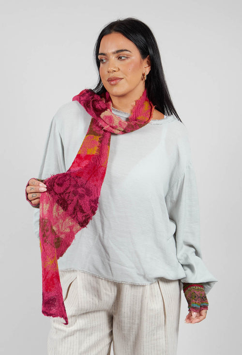 Vibrant Wool Scarf in Orchid