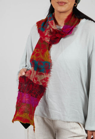 Vibrant Wool Scarf in Rust