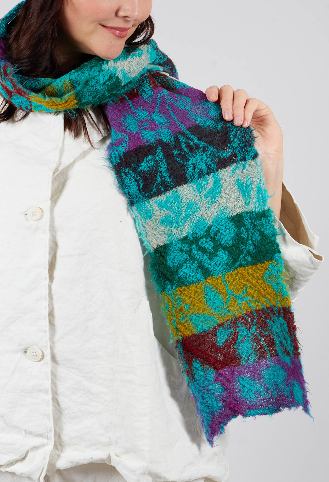 Vibrant Wool Scarf in Turquoise