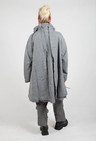 Virgin Wool Coat in Pencil Mel