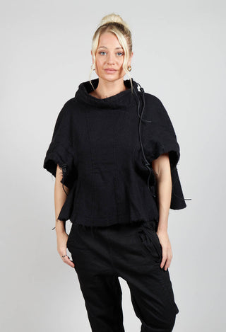 Virgin Wool Top in Black