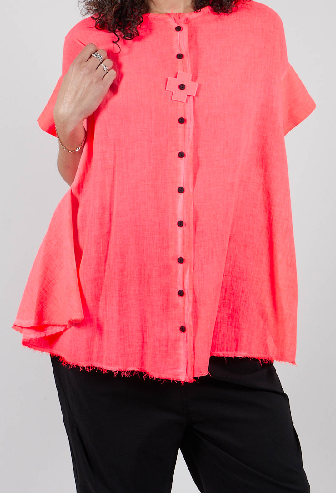 Voile Shirt in Coral