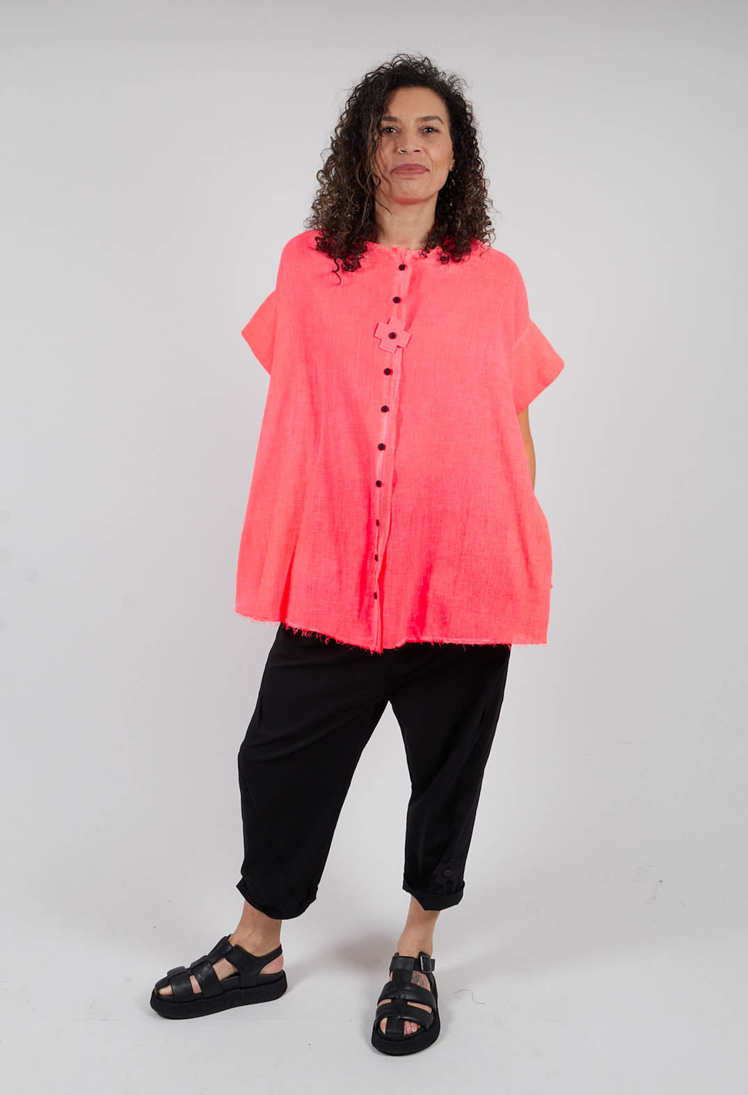 Voile Shirt in Coral