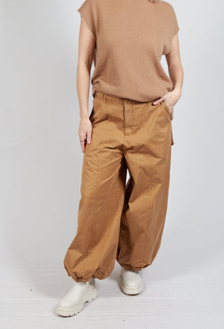 Wide Balloon Trousers in Camel